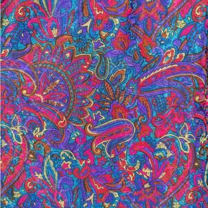 Vintage 1980's PETRINA & COMPANY Jacquard Satin Jewel Tone Midi Dress XL Size 18